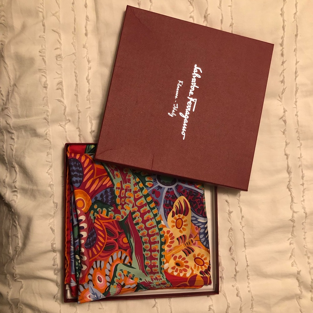 Salvatore Ferragamo Scarf- worn only once!